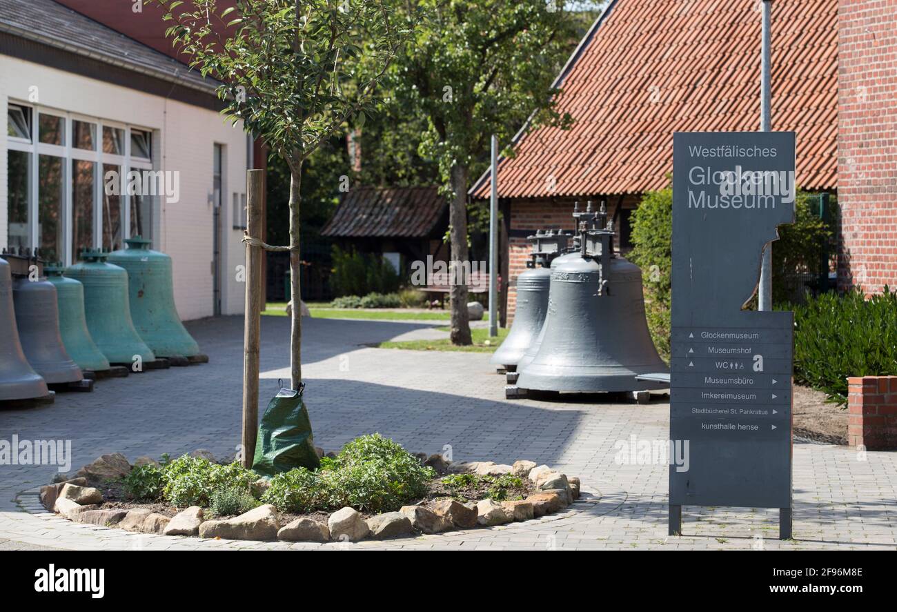 Museo della campana, cortile del museo, Gescher Foto Stock