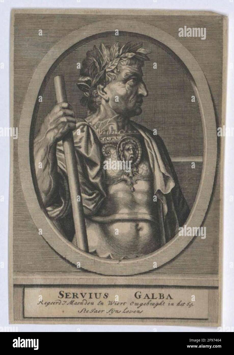 Galba, imperatore romano. Foto Stock