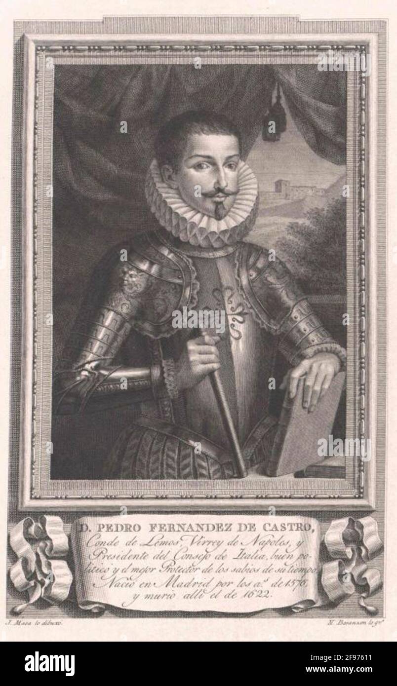 Castro e Osorio, Conde de Lemos, Pedro Fernández Ruiz de. Foto Stock