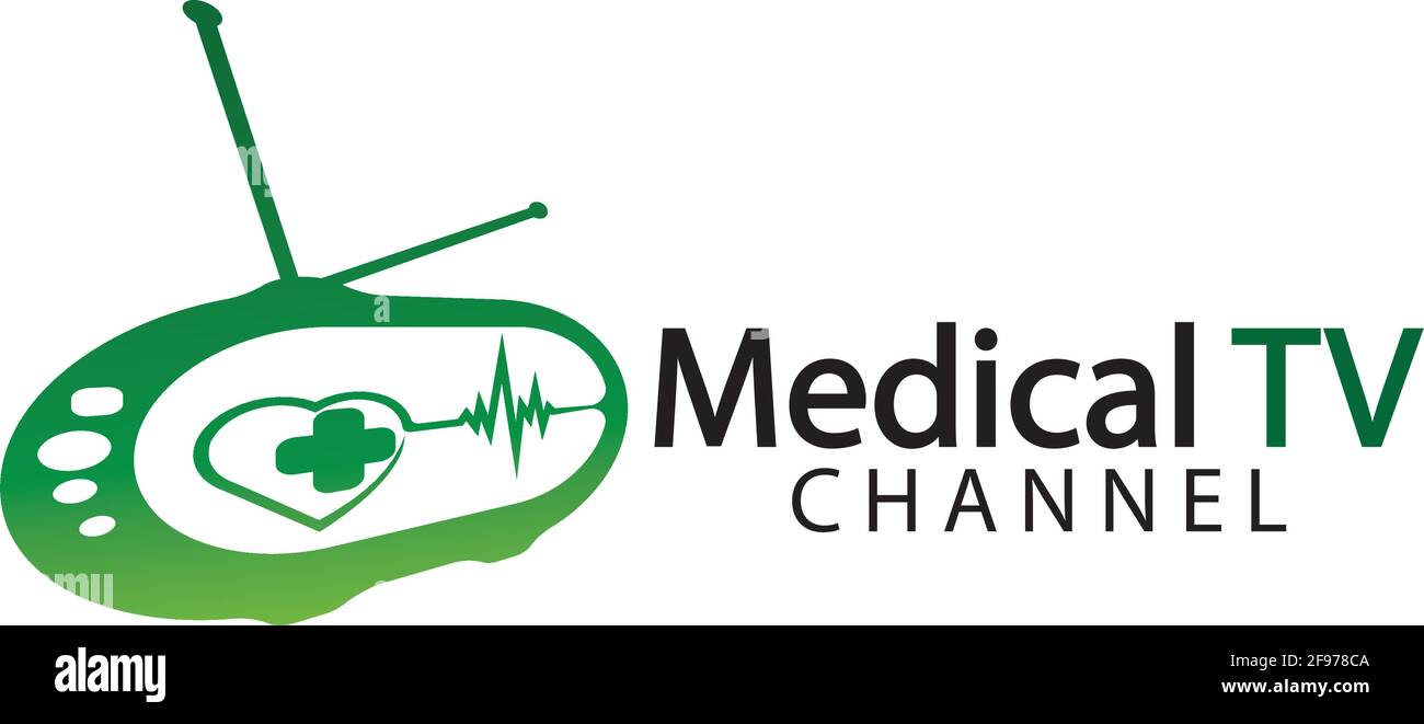 Icona del logo medico della televisione modello di disegno vettoriale, concetto di disegno, simbolo creativo, icona Illustrazione Vettoriale