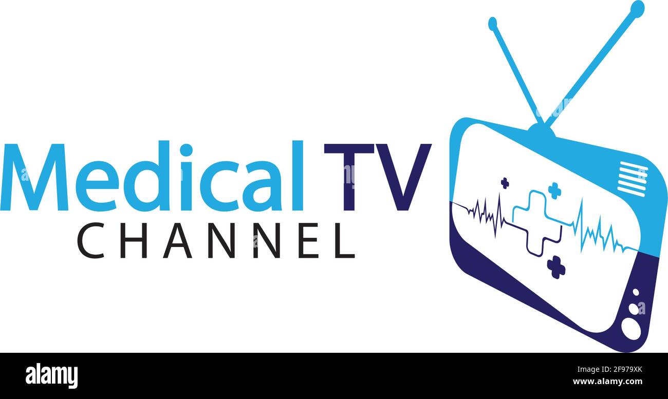 Icona del logo medico della televisione modello di disegno vettoriale, concetto di disegno, simbolo creativo, icona Illustrazione Vettoriale