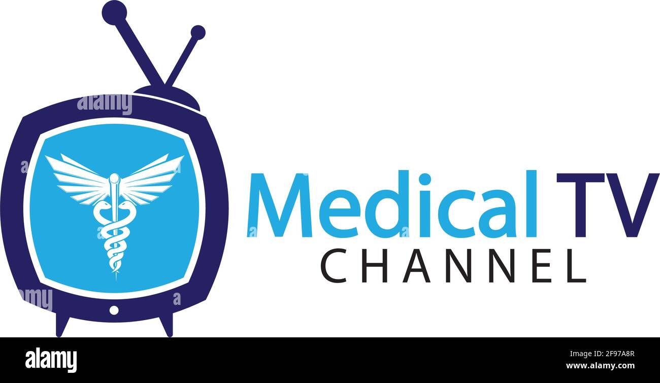 Icona del logo medico della televisione modello di disegno vettoriale, concetto di disegno, simbolo creativo, icona Illustrazione Vettoriale