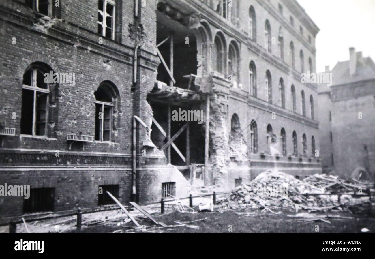 Das Gefecht um das polnische Postamt in Danzig gehörte zu den ersten Kampfhandlungen beim Überfall auf Polen am Morgen des 1. Settembre 1939, mit dem Foto Stock