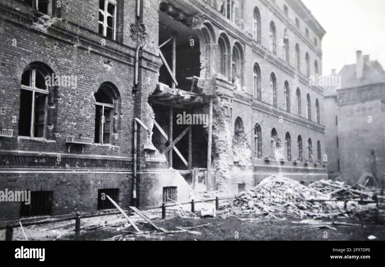Das Gefecht um das polnische Postamt in Danzig gehörte zu den ersten Kampfhandlungen beim Überfall auf Polen am Morgen des 1. Settembre 1939, mit dem Foto Stock