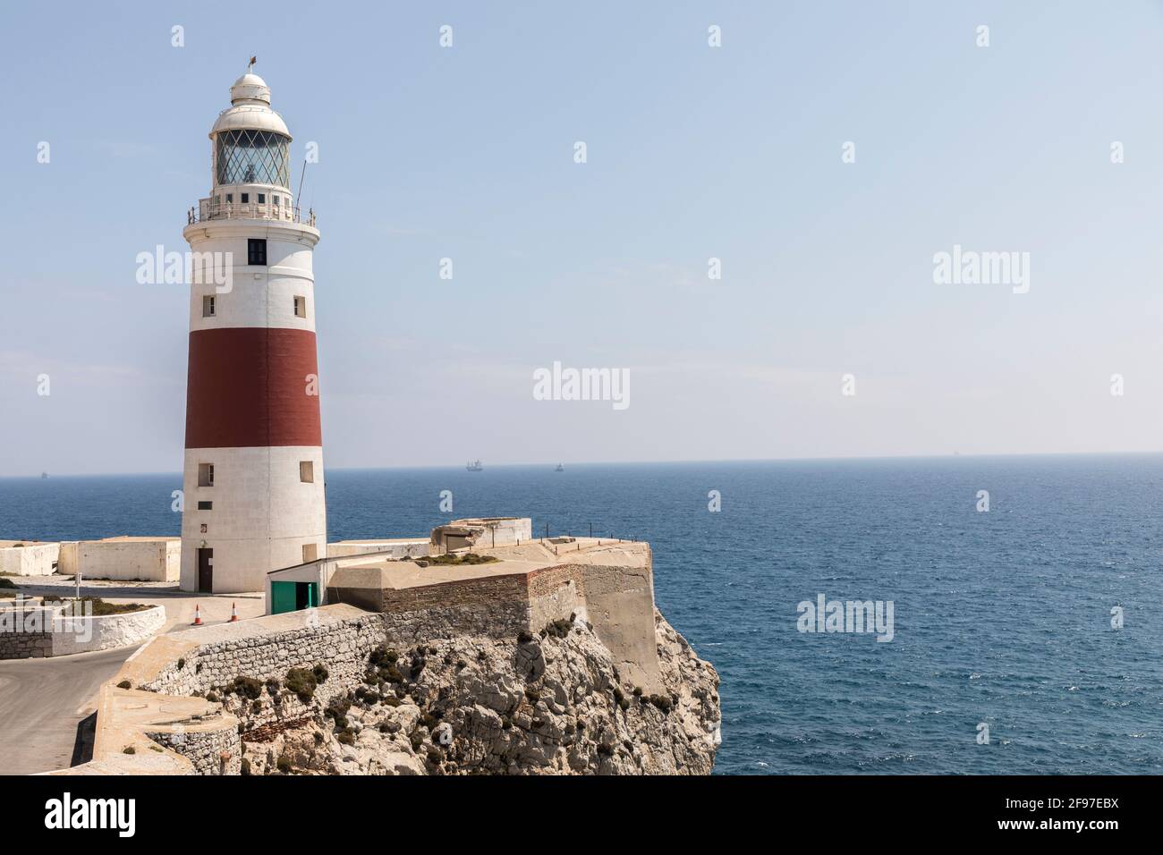 Faro Di Trinity House, Europa Point, Gibilterra Foto Stock