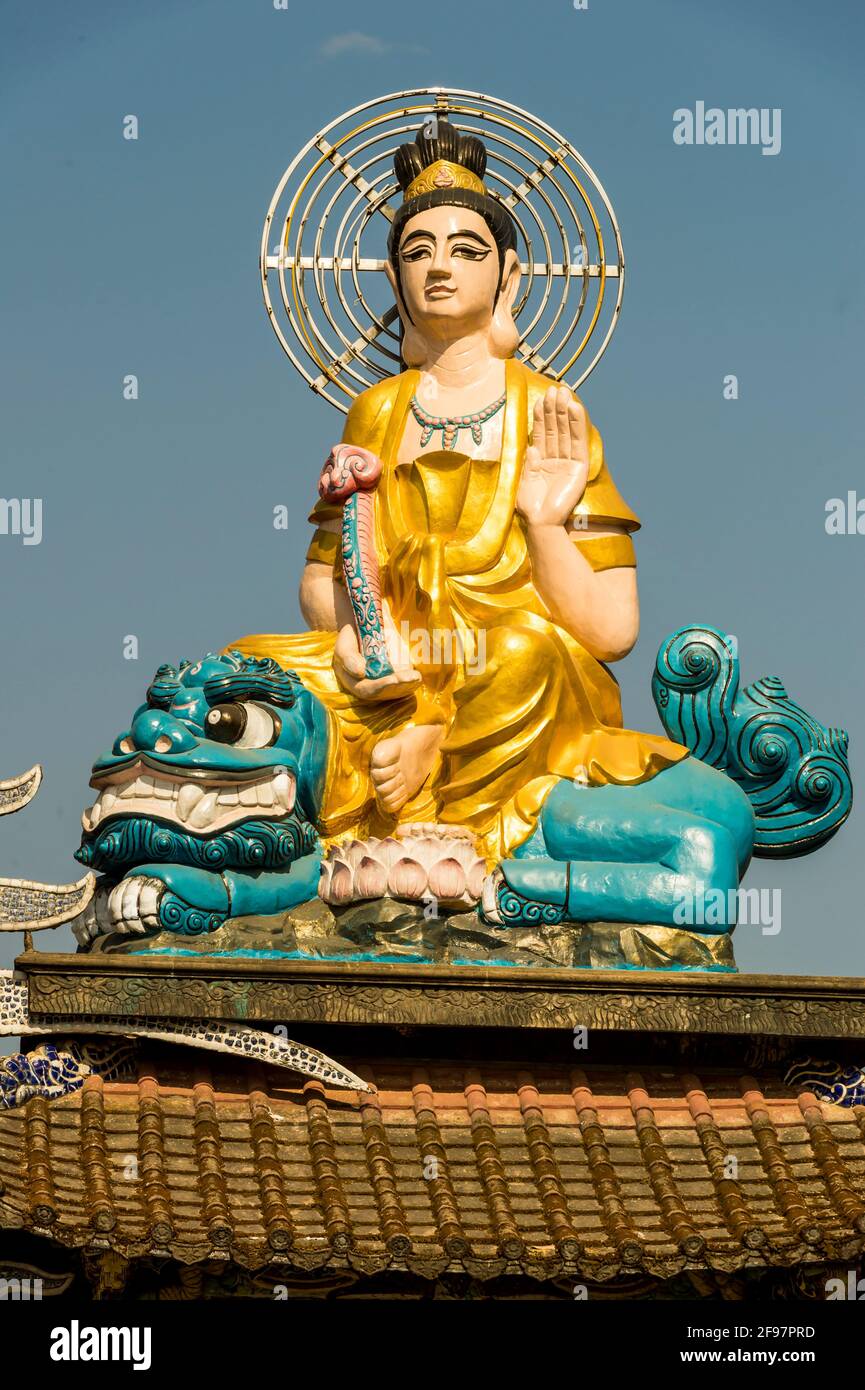 Vietnam, da Lat, Linh Phuoc Pagoda, statua, Foto Stock