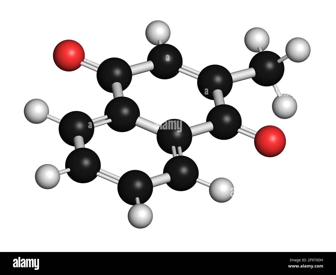 Molecola di vitamina K3, illustrazione Foto Stock