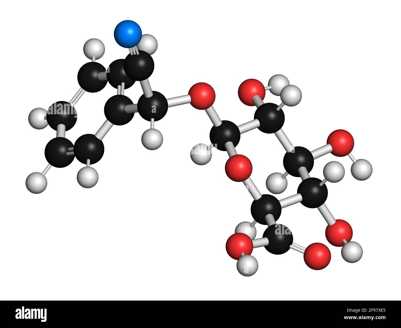 Molecola di Laetrile, illustrazione Foto Stock