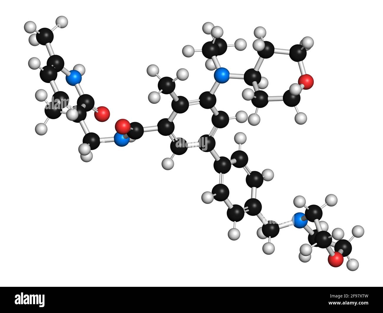 Tazemetostat cancro molecola, illustrazione Foto Stock