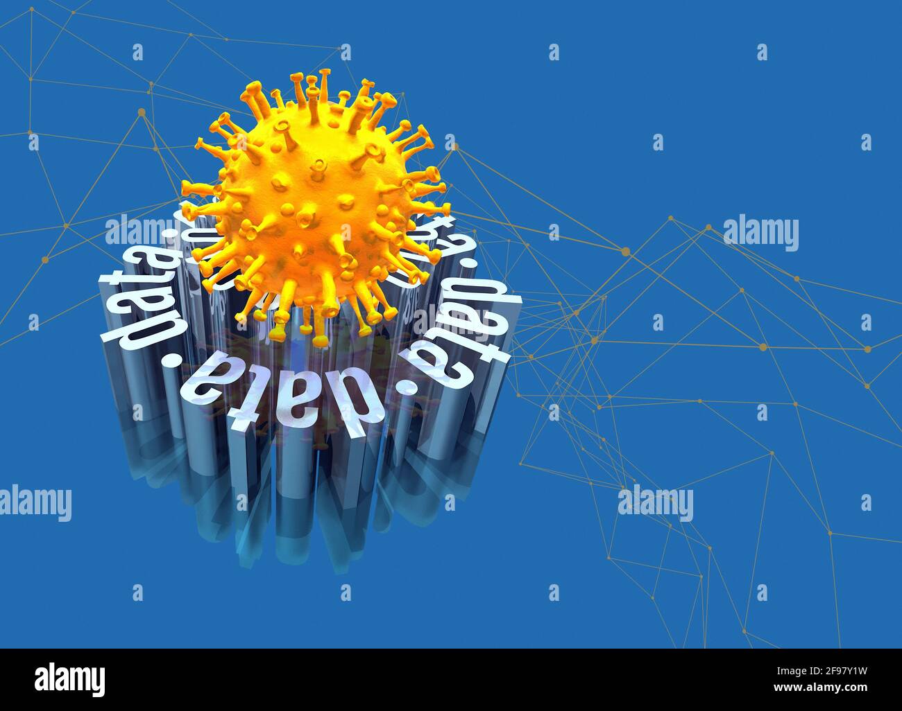 Dati medici del coronavirus, illustrazione concettuale Foto Stock
