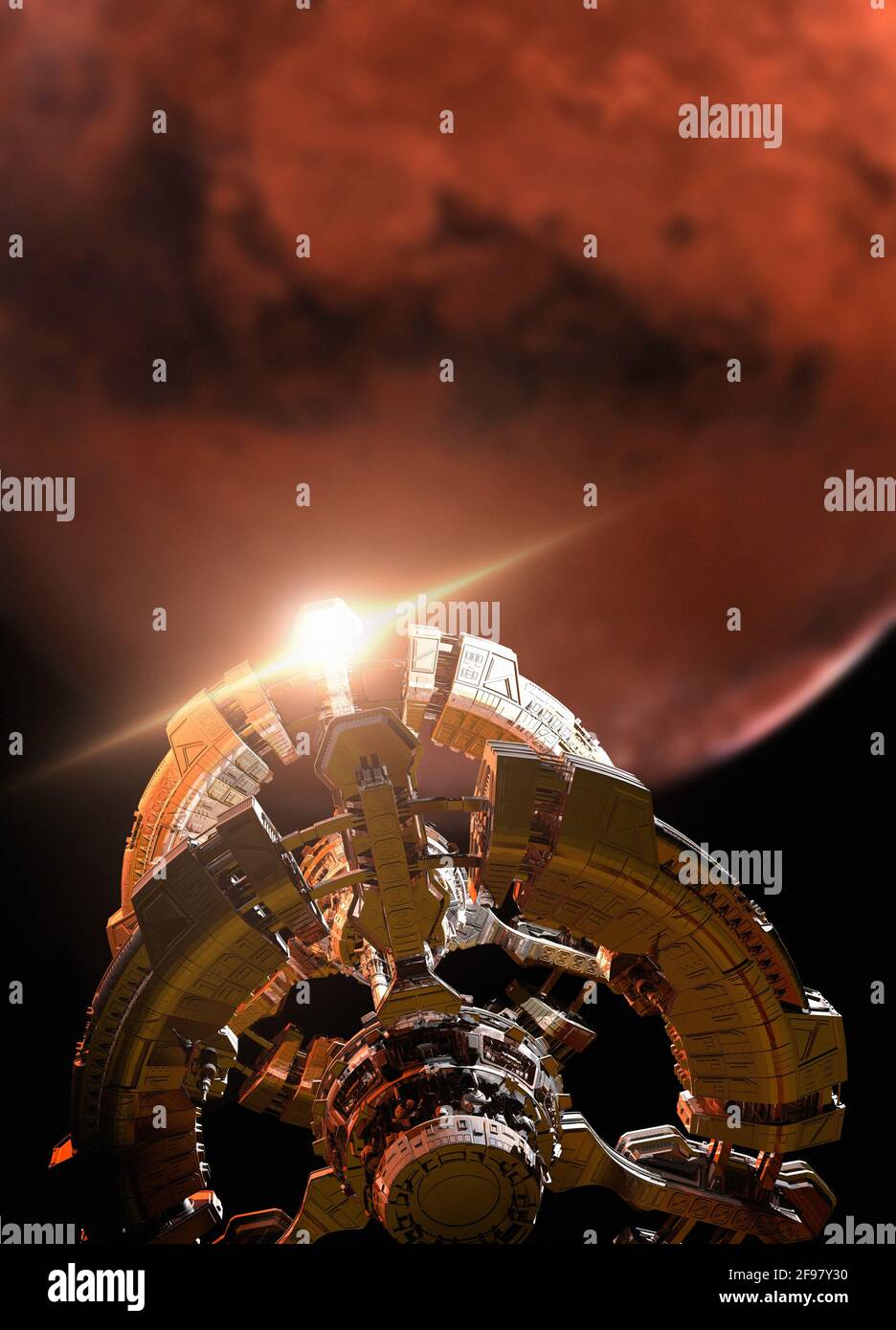 Viaggio nello spazio, illustrazione concettuale Foto Stock