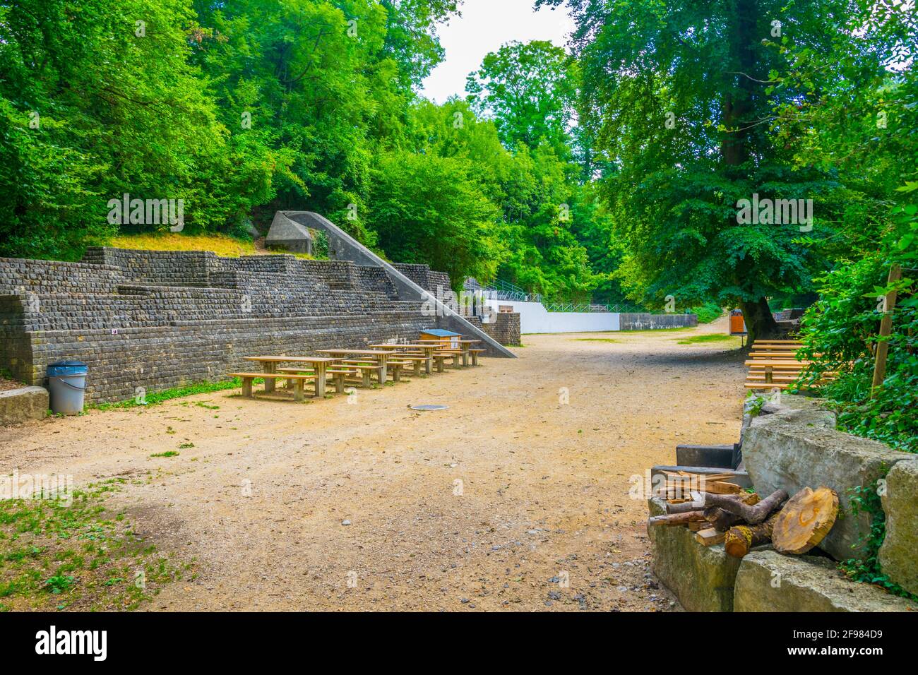 Antiche rovine di Augusta Raurica vicino a Basilea, Svizzera Foto Stock