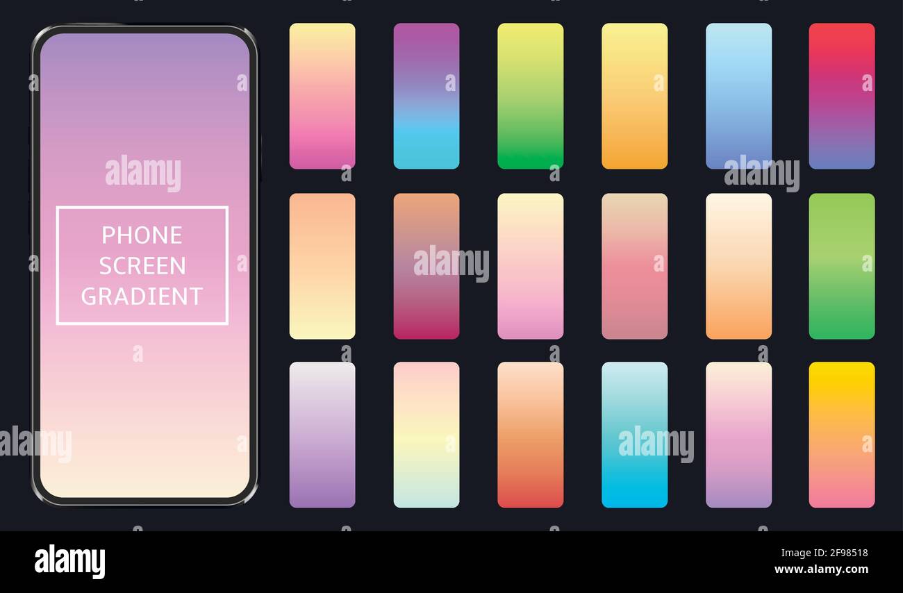 Impostazione delle sfumature dello schermo del telefono cellulare Illustrazione Vettoriale