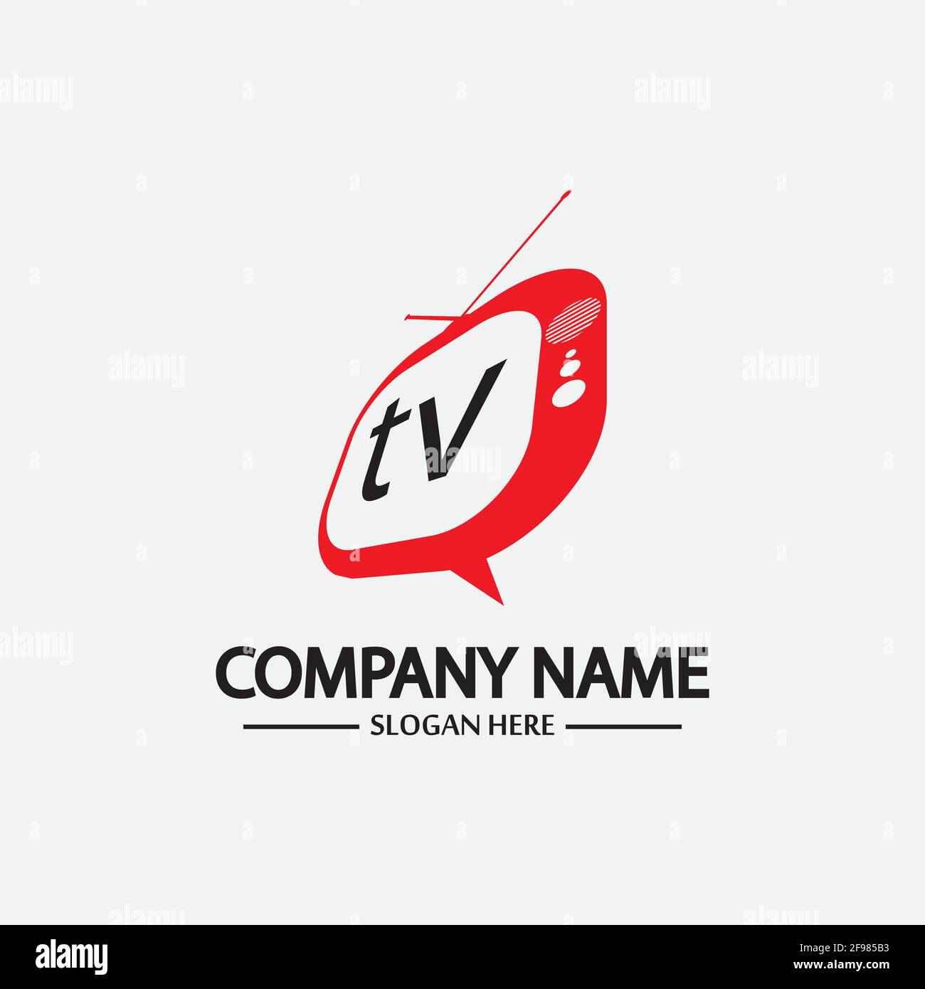 Logo TV Design Media Technology Symbol Televisione, TV media Play logo design template vettoriale, emblema, Design Concept, simbolo creativo, icona Illustrazione Vettoriale