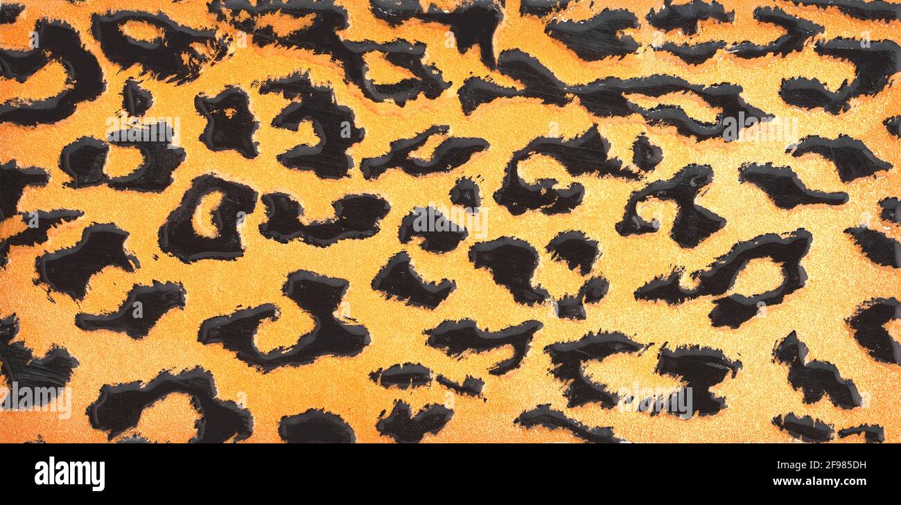 ceramica piastrella leopardo imitazione pelle. Sfondo tessuto della pelle Foto Stock