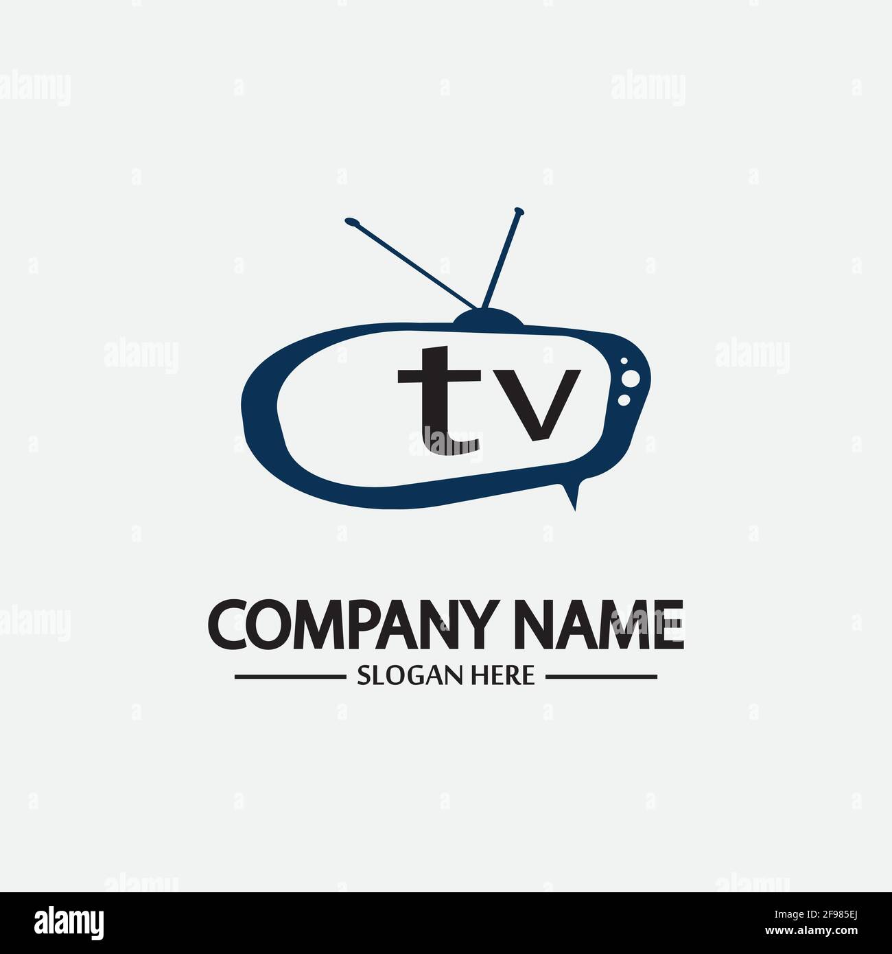 Logo TV Design Media Technology Symbol Televisione, TV media Play logo design template vettoriale, emblema, Design Concept, simbolo creativo, icona Illustrazione Vettoriale