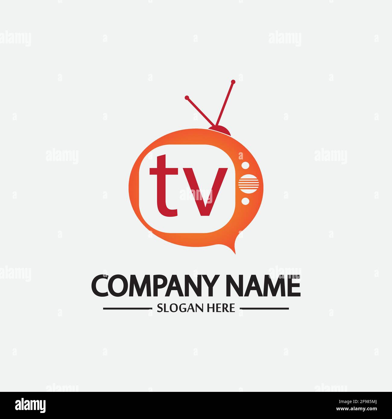 Logo TV Design Media Technology Symbol Televisione, TV media Play logo design template vettoriale, emblema, Design Concept, simbolo creativo, icona Illustrazione Vettoriale