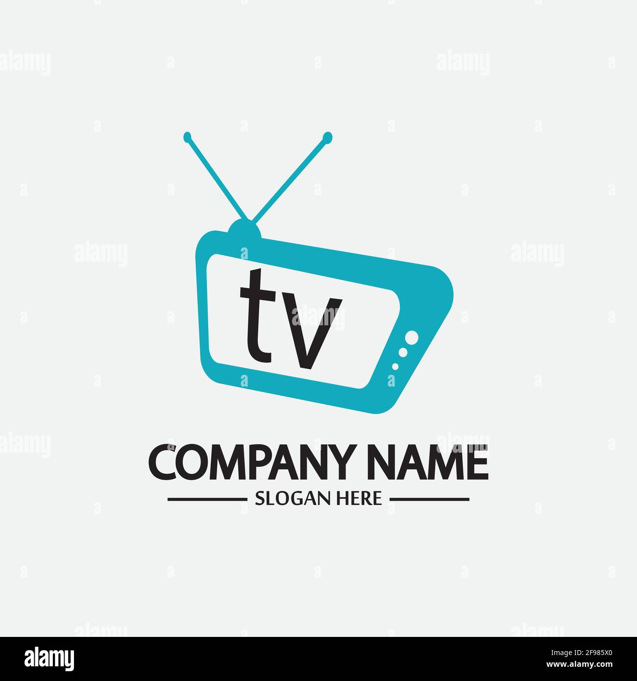 Logo TV Design Media Technology Symbol Televisione, TV media Play logo design template vettoriale, emblema, Design Concept, simbolo creativo, icona Illustrazione Vettoriale