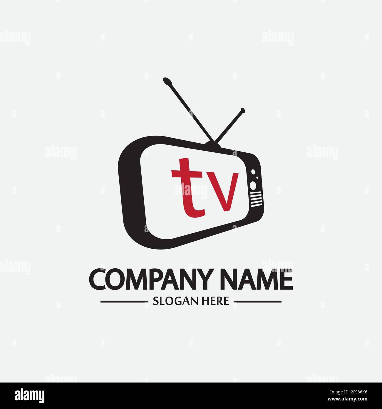 Logo TV Design Media Technology Symbol Televisione, TV media Play logo design template vettoriale, emblema, Design Concept, simbolo creativo, icona Illustrazione Vettoriale