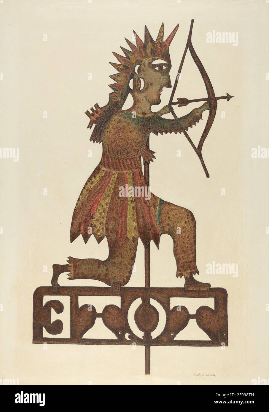 Indian Weather Vane, 1935/1942. Foto Stock