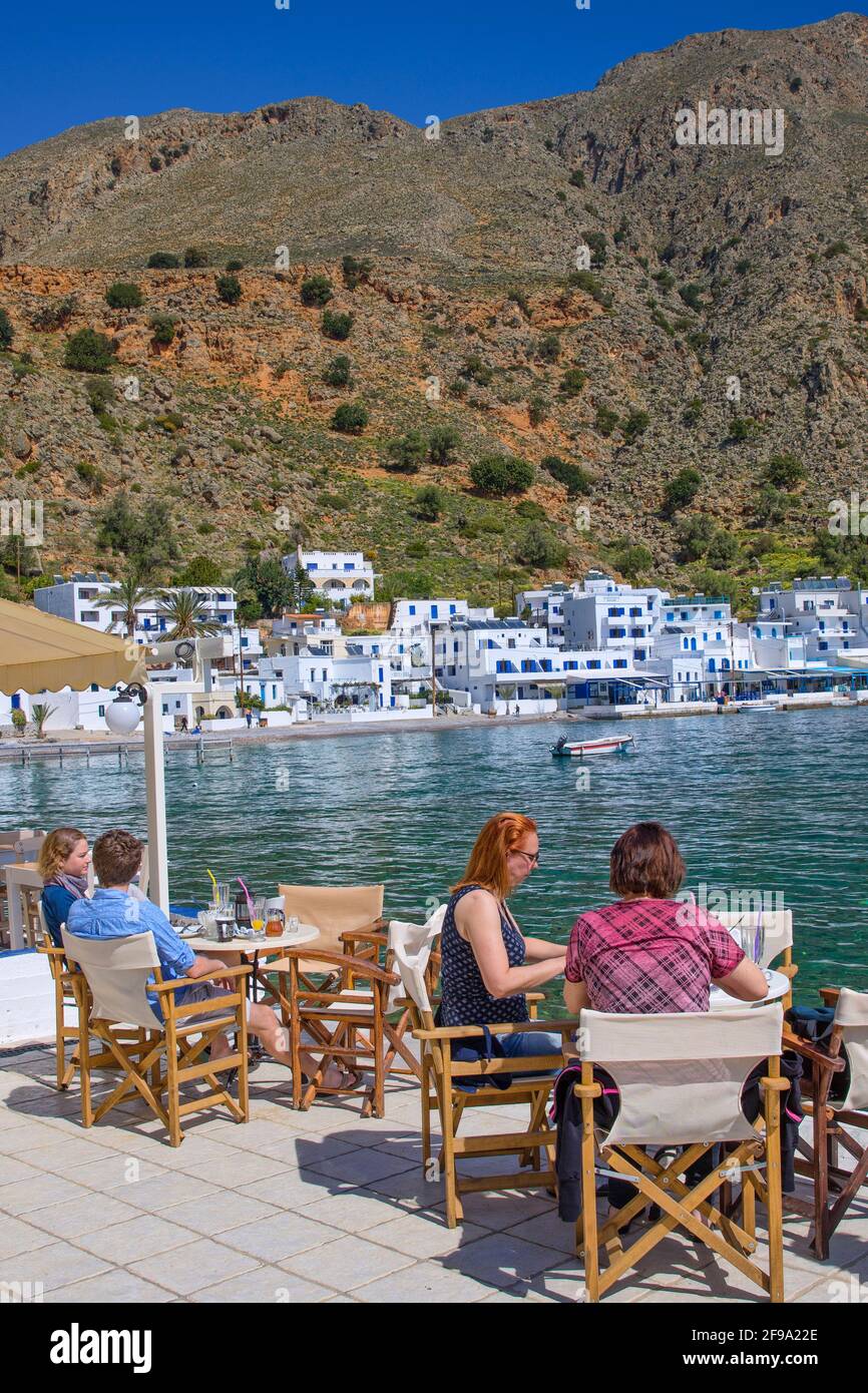 Loutro villaggio a sud dell'isola di Creta Foto Stock