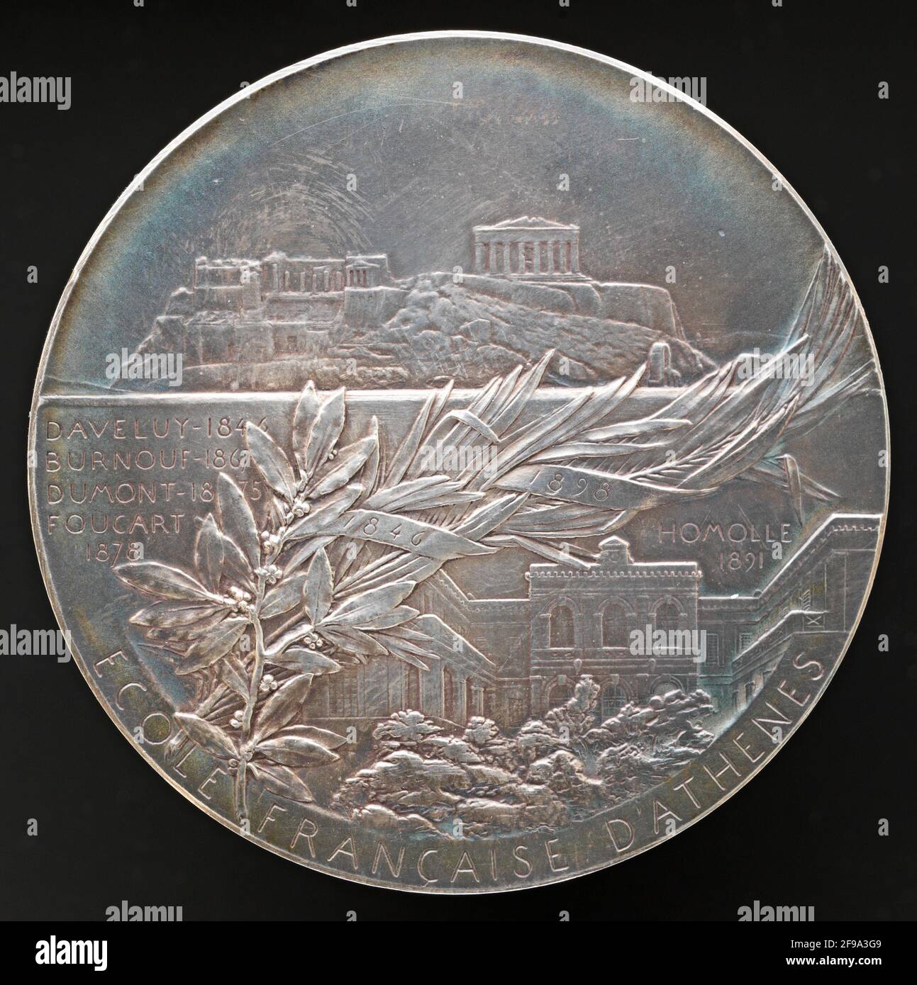 Xc9;cole fran& xe7;aise d'Ath& xe8;nes [reverse], 1898. Foto Stock