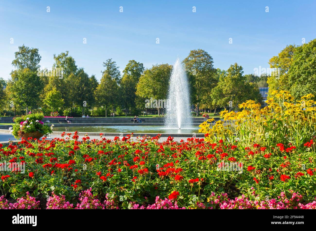 Germania, Baden-Wuerttemberg, Bad Dürrheim è una località climatica, la sua spa di acqua salata è la più alta piscina d'acqua salata d'Europa. Foto Stock