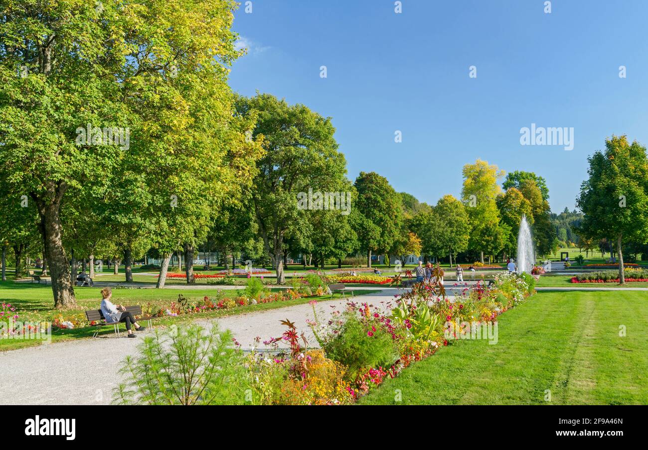 Germania, Baden-Wuerttemberg, Bad Dürrheim è una località climatica, la sua spa di acqua salata è la più alta piscina d'acqua salata d'Europa. Foto Stock