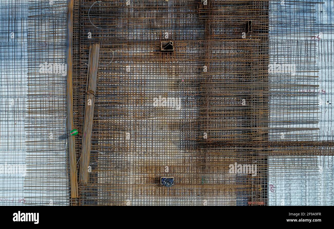 Vista aerea - lastra da pavimento strutturale in acciaio Foto Stock