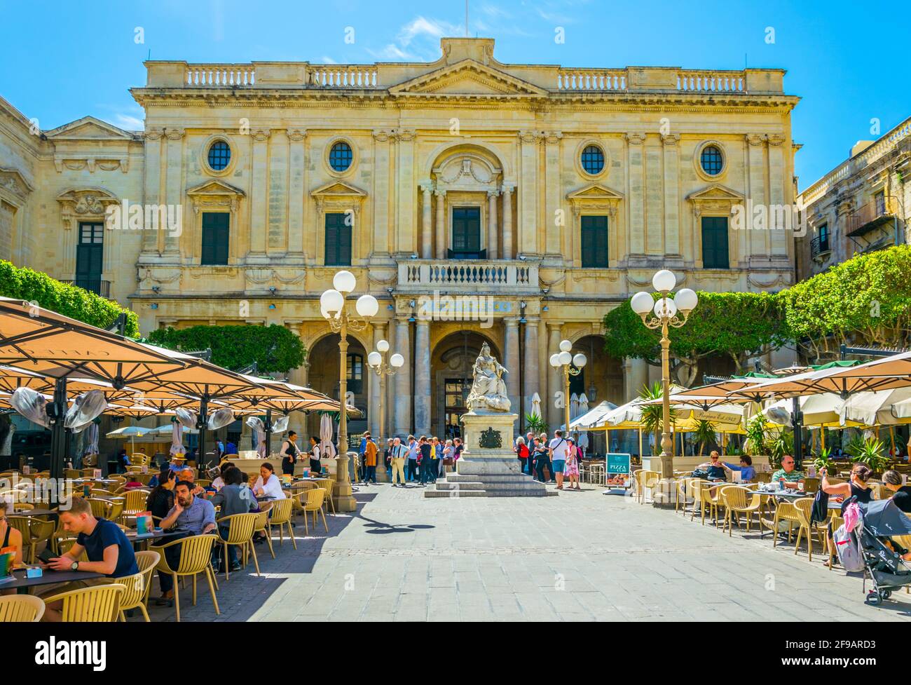 VALLETTA, MALTA, 3 MAGGIO 2017: Veduta della biblioteca nazionale di la Valletta, Malta Foto Stock