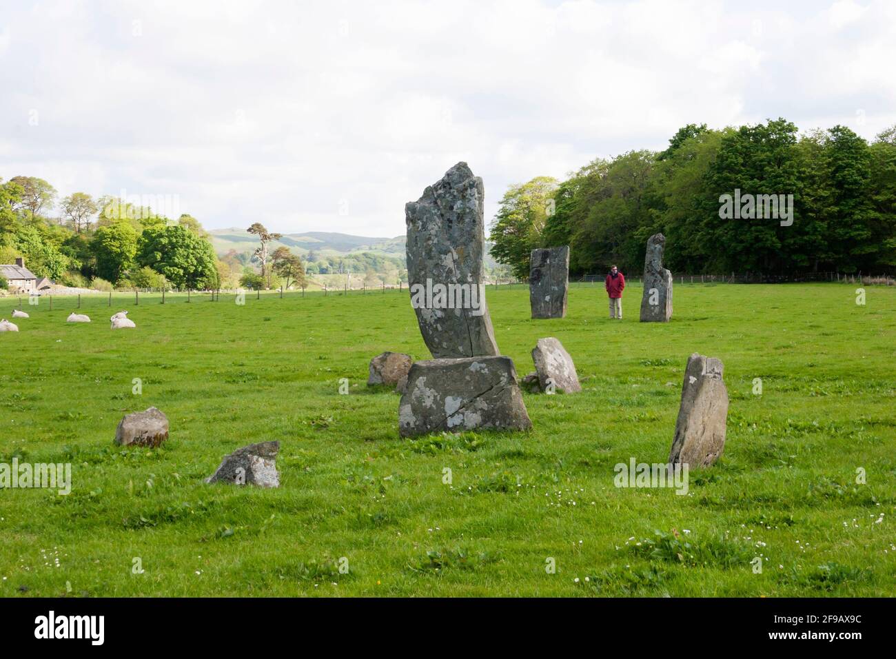 Pietre preistoriche a Nether Largie, Kilmartin, Argyll, Scozia Foto Stock