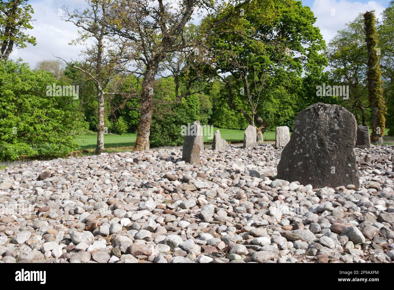 Templewood Stone Circle, Kilmartin, Argyll, Scozia Foto Stock