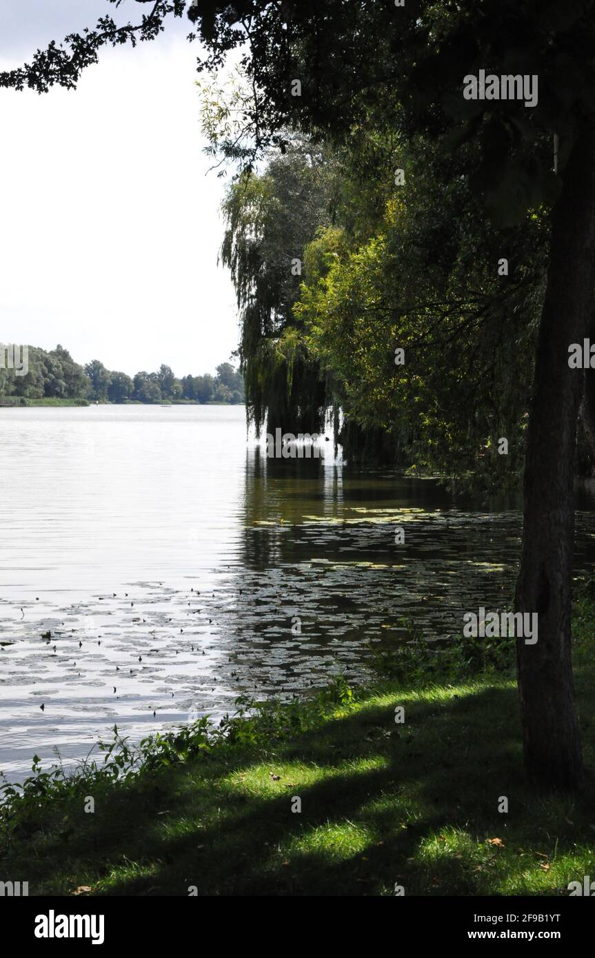 Riverside nel nord della Polonia. Foto Stock