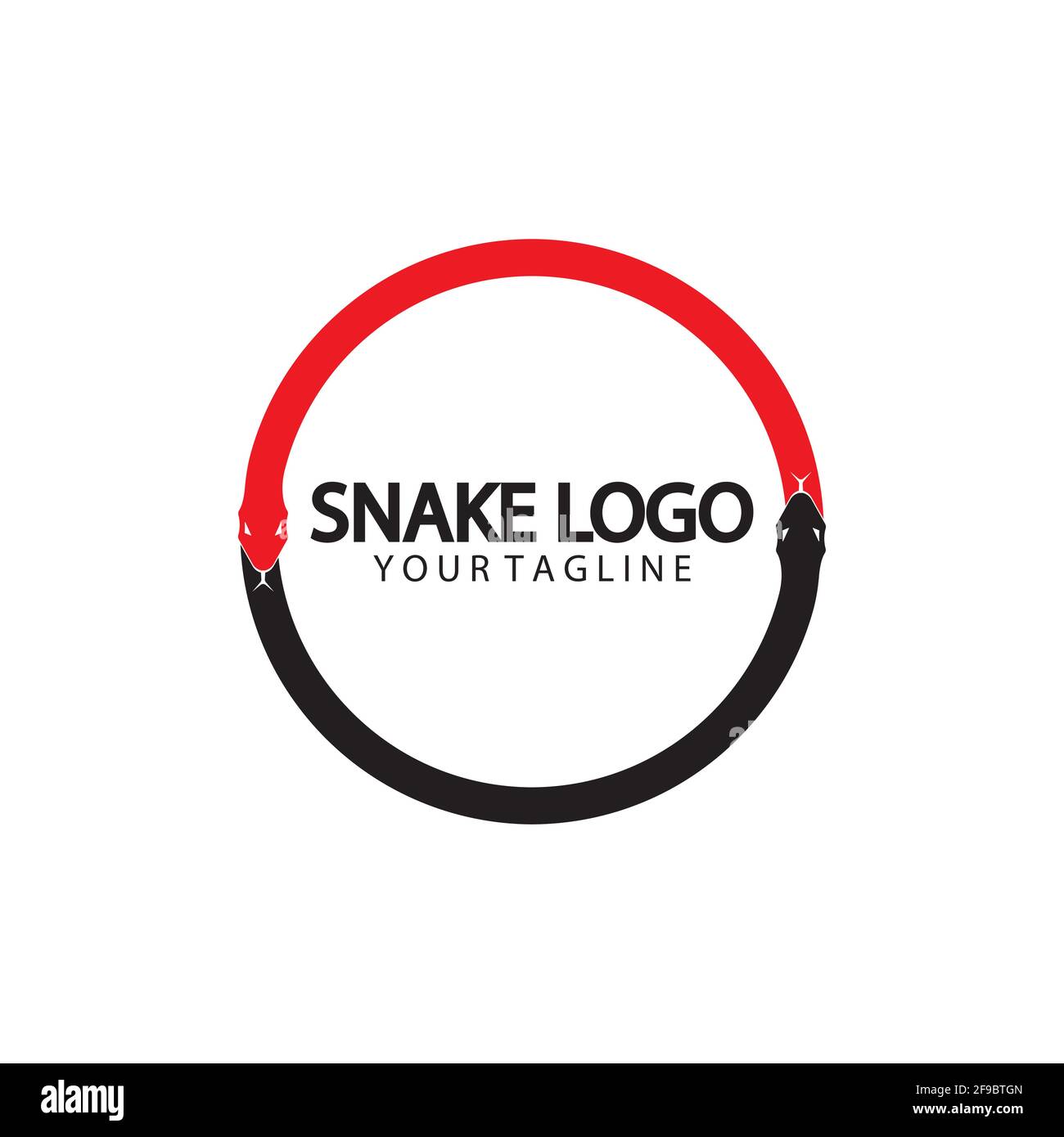 Modello con logo Snake. Illustrazione vettoriale. Illustrazione Vettoriale