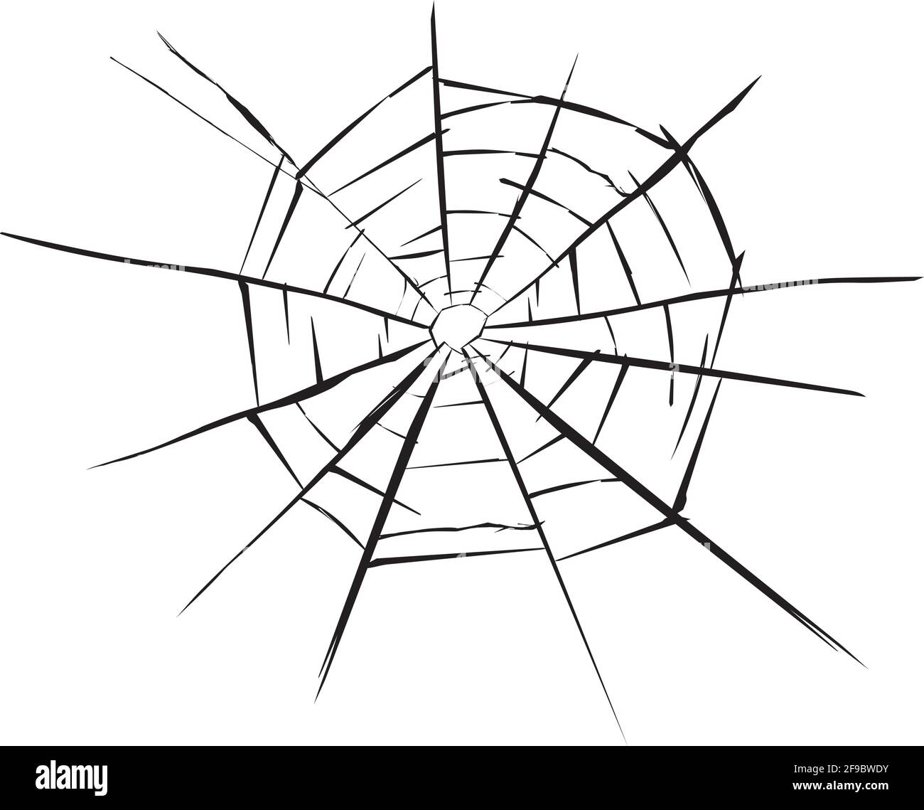 Struttura di incrinature di vetro rotte, illustrazione vettoriale astratta. Illustrazione Vettoriale