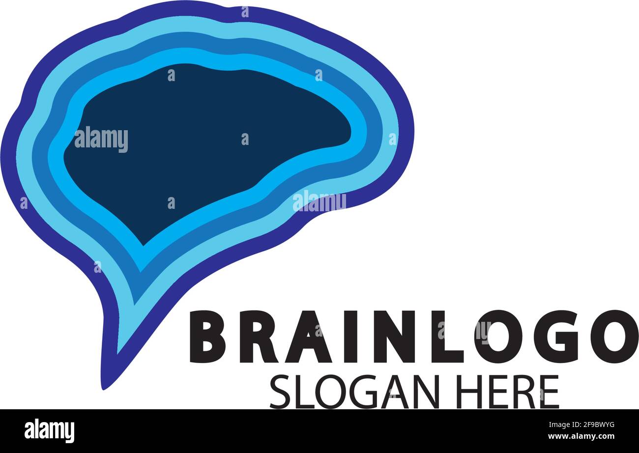 Il logo Brain progetta il vettore concettuale, il logo Health Brain Pulse, il vettore modello del logo Brain Care Illustrazione Vettoriale