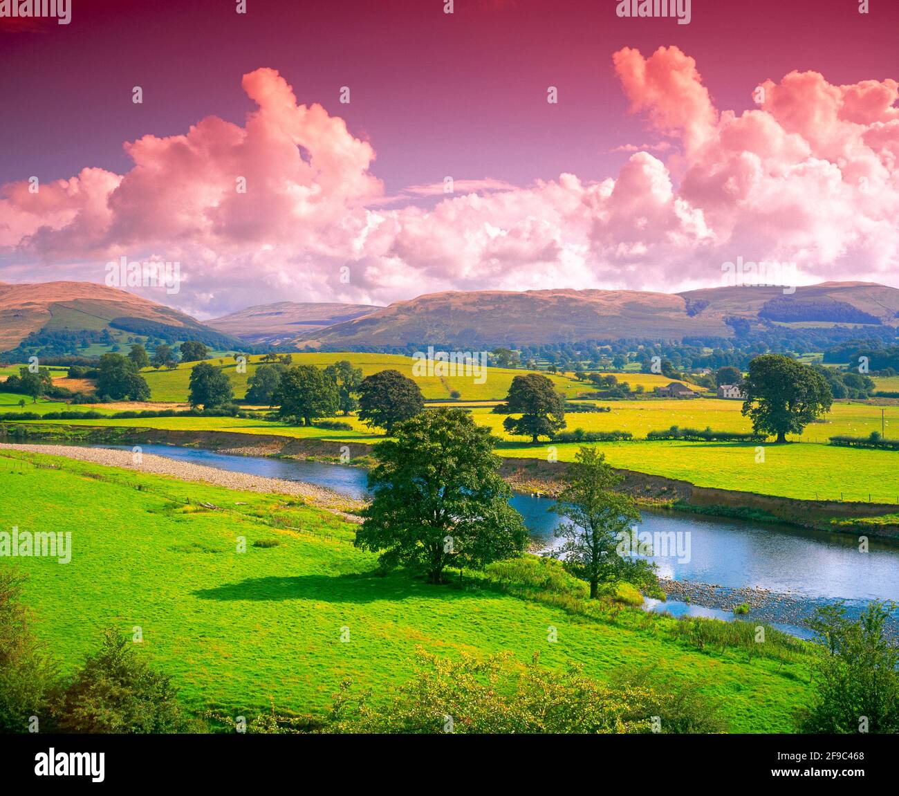 Regno Unito, Inghilterra, Cumbria, Lune Valley, estate, Foto Stock