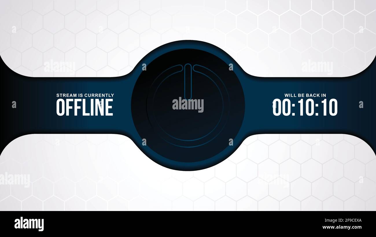 stream è attualmente fuori linea. streaming offline live streaming modalità di gioco sfondo. futuristico gioco vettoriale illustrazione Illustrazione Vettoriale