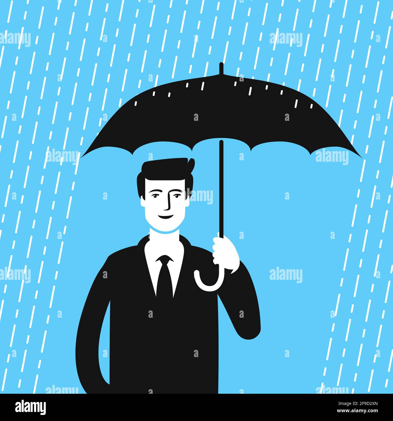 Pioggia di ombrello Immagini Vettoriali Stock - Alamy