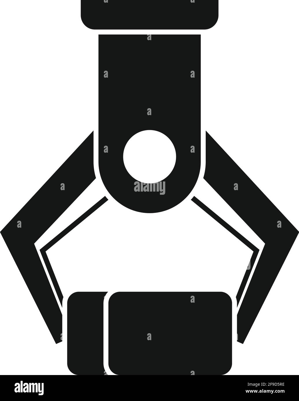Icona a gancio per gru metallurgica, stile semplice Illustrazione Vettoriale Icona a gancio per gru metallurgica, stile semplice Illustrazione Vettoriale