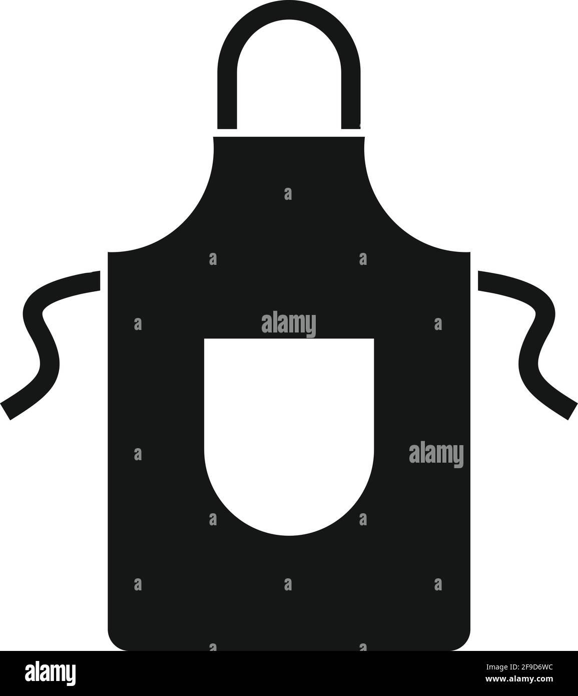 Grembiule nero, stile semplice Illustrazione Vettoriale