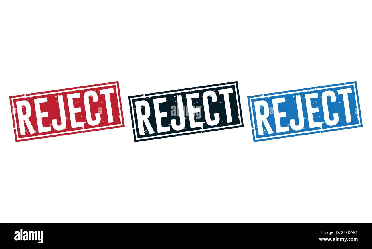 Scartato timbro di gomma intorno Grunje su sfondo bianco. Illustrazione vettoriale progettazione segni rifiutata. Illustrazione Vettoriale