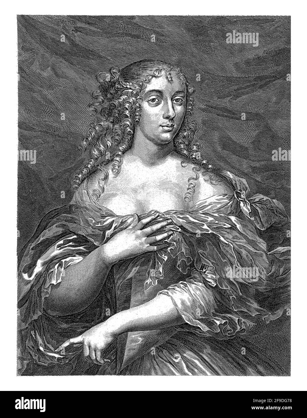 Ritratto di Louise Francoise de la Baume le Blanc de la Valliere, amante di Luigi XIV Foto Stock