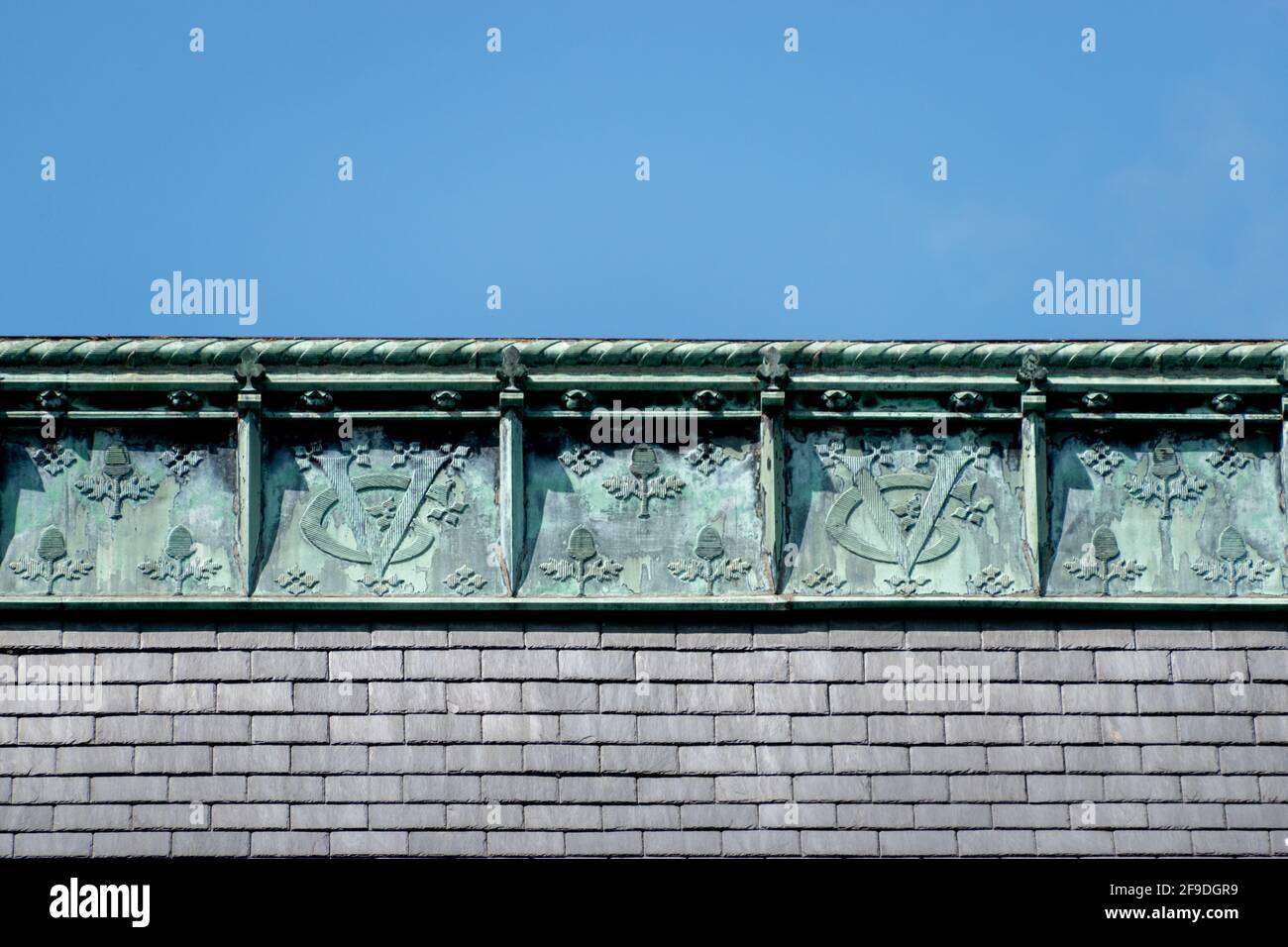 Le cupole di rame del tetto della casa Biltmore Foto Stock