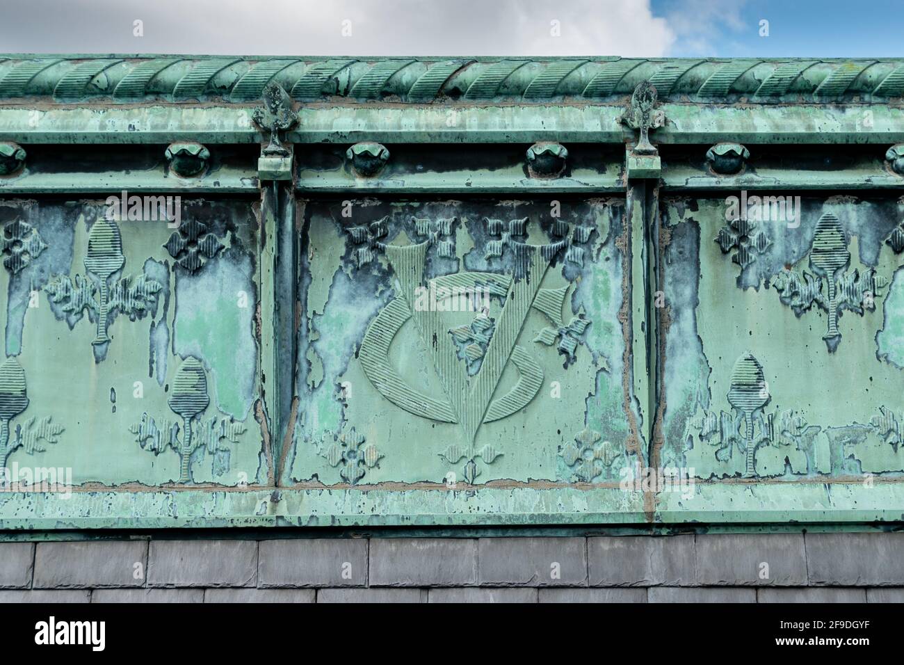 Le cupole di rame del tetto della casa Biltmore Foto Stock