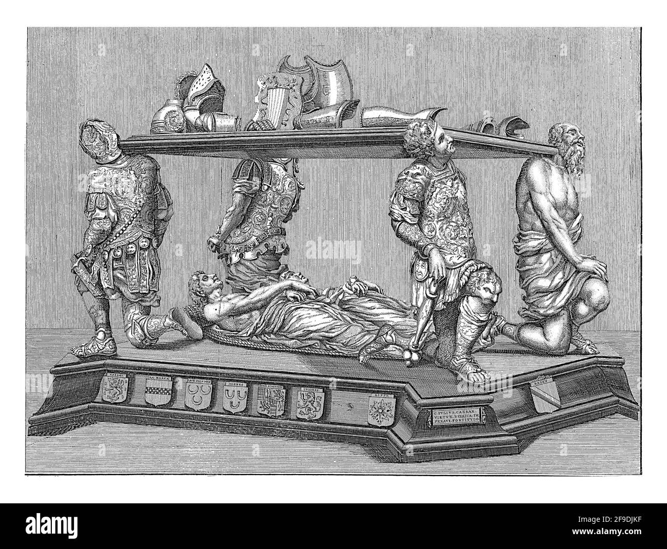 Monumento funebre per Engelbrecht II nella Cappella dei principi dell'Onze-lieve-Vrouwekerk a Breda, morì il 31 maggio 1504. Foto Stock