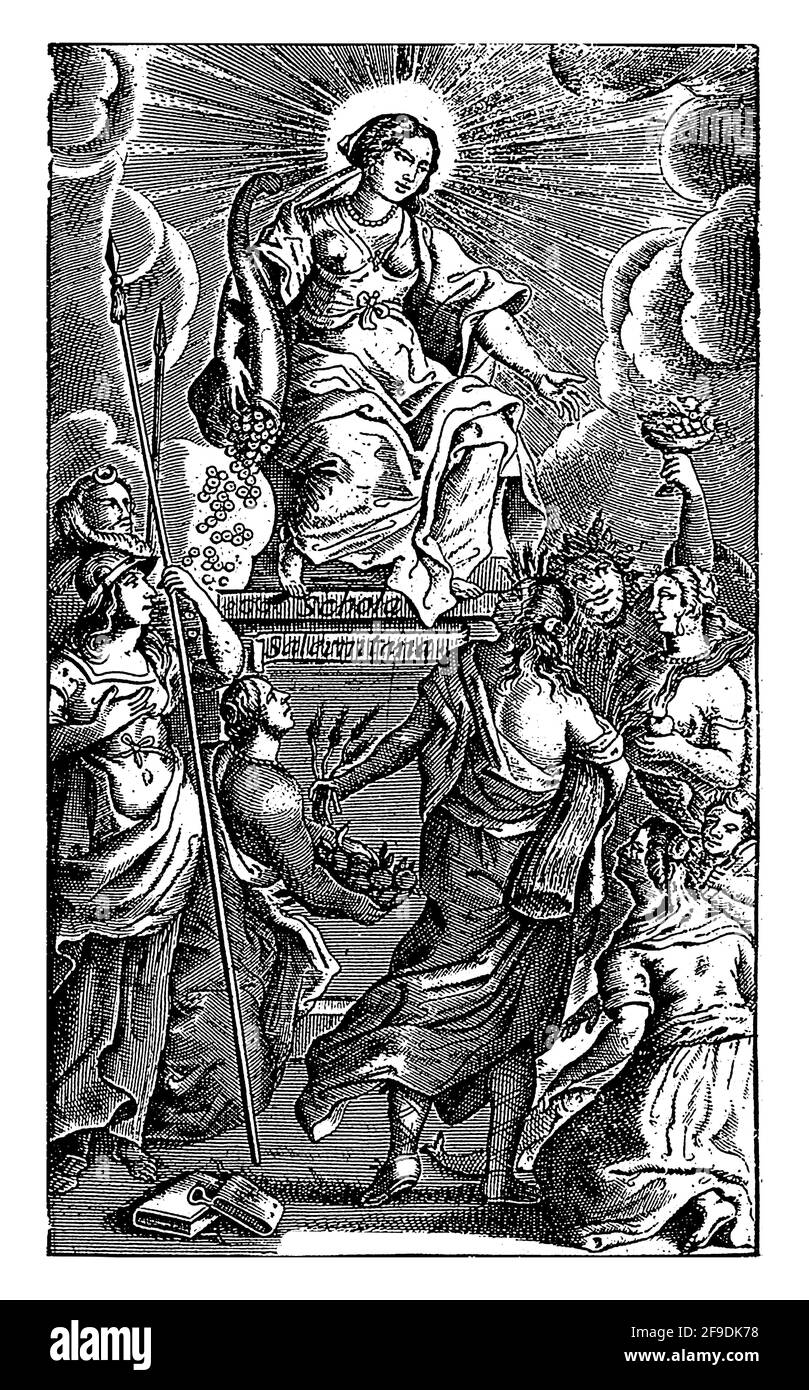 Personificazione della generosità (Liberalitas), Matthias van Sommer, 1649 Foto Stock