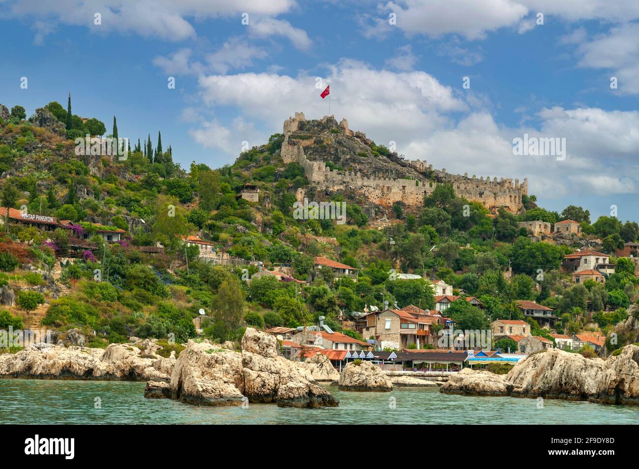 Fortezza di Simena, Kalekoy, Turchia Foto Stock