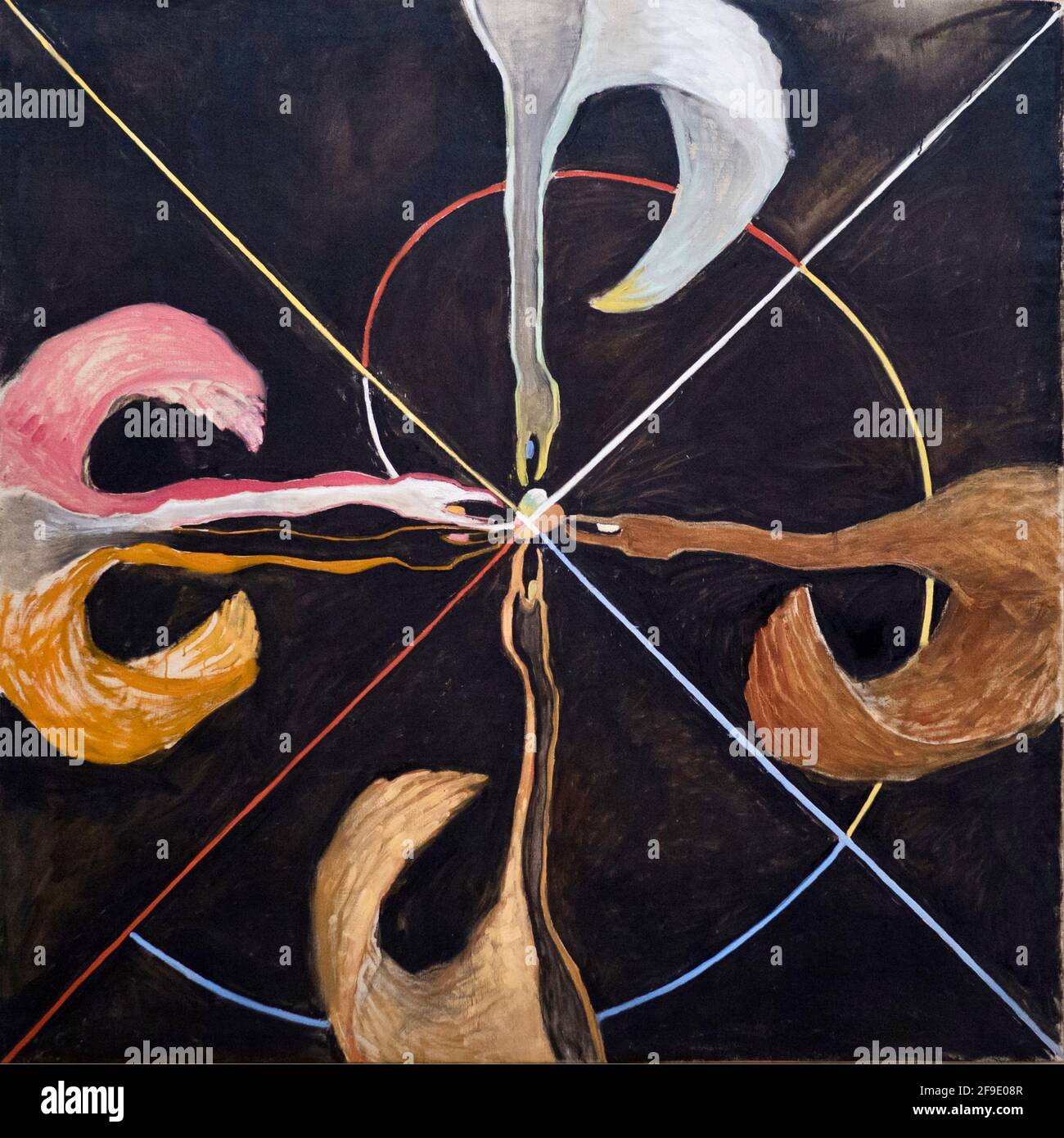 HILMA af Klint ArtWork intitolato Swan No 7. Foto Stock