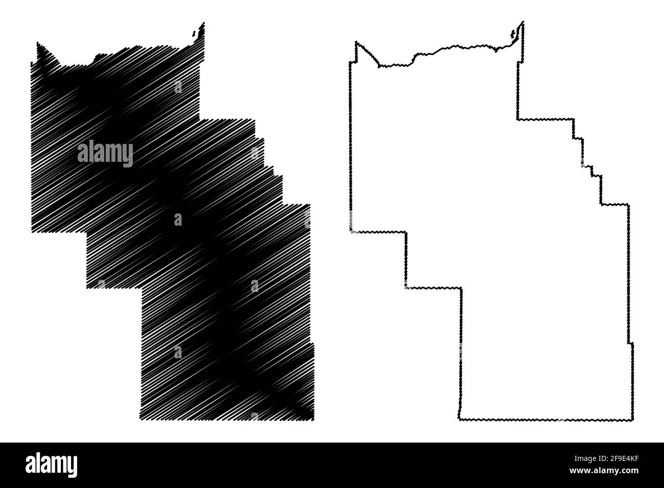 Columbia County, Stato di Washington (Stati Uniti, Stati Uniti d'America, Stati Uniti, Stati Uniti, Stati Uniti) mappa vettoriale, schizzo scrimolo Columbia mappa Illustrazione Vettoriale